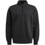 Cast Iron Zip-sweater met garment-dye wassing Navy heren