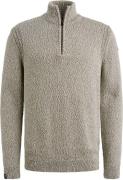 Vanguard Zip-trui van katoen slub mouliné Grijs heren