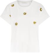 Nukus T-shirt Pearly Flower Wit dames