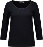 Bomont T-shirt Rond neck lurex 3/4 Zwart dames