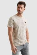 Pme Legend T-shirt met Allover print en slubeffect Beige heren