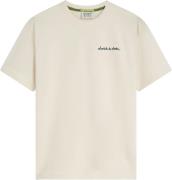 Scotch & Soda T-shirt Artwork Relaxed fit Kaki heren