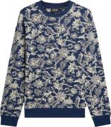 Scotch & Soda Sweater Printed Relaxed fit Navy heren