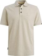Pme Legend Polo met structuur en ribboorden Beige heren