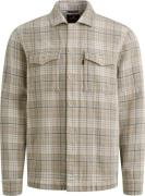 Vanguard Shirt jacket met allover ruitpatroon en structuur Beige heren