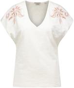 Scotch & Soda T-shirt V-neck Crème dames