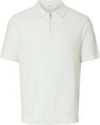 Selected Homme Polo Cran Zip Off White heren