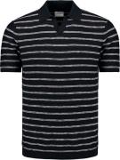 No Excess Polo Stripe Navy heren