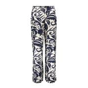 Geisha Pantalon Naive flower Navy dames