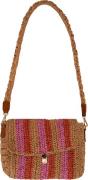 Zusss Schoudertas Raffia streep Multi dames
