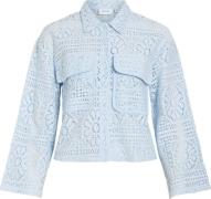 Vila Blouse Merinda Crochet Blauw dames