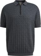 Cast Iron Polo Ajour regular fit  Grijs heren