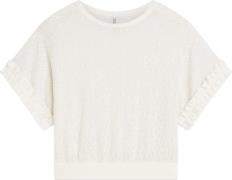 Summum Top Open Jaquard Off White dames