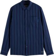 Scotch & Soda Overhemd Textured Stripe Navy heren
