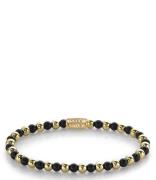 Rebel and Rose Armbanden Mix Black Madonna - 4mm - yellow gold plated ...