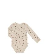 Zusss Babykleding Overslagrompertje Konijntjes Sand