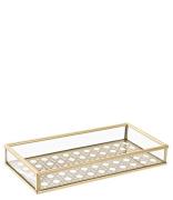 ITEM International Decoratieve objecten Tray Glass Metal Goudkleurig