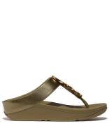 Halo Bead Circle Metallic Toepost Sandals