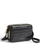 Stina Double Zip Croc Effect Mini Camera Bag
