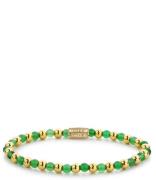 Rebel and Rose Armbanden Mix Green Harmony - 4mm - yellow gold plated ...
