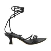 Zwarte hoge hak puntige sandalen 3Juin , Black , Dames