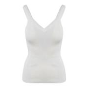 Cipria Ribbed Mouwloze Top P.a.r.o.s.h. , White , Dames