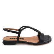 Flat Sandals Albano , Black , Dames