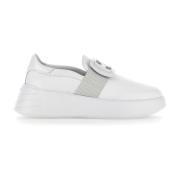 Witte platte schoenen voor dames Hogan , White , Dames