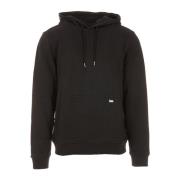 Klassieke Zwarte Hoodie Woolrich , Black , Heren