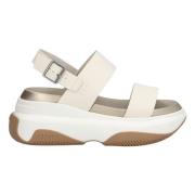 Beige Leren Evolution Sneakers Liu Jo , Beige , Dames