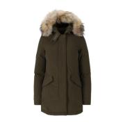 Luxe Arctic Raccoon Groene Parka Woolrich , Green , Dames