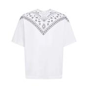 Bandana Oversized T-shirt Wit Zwart Marcelo Burlon , White , Heren