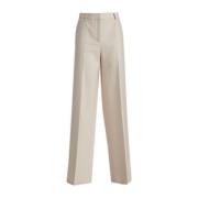 Stijlvolle Leren Broek Magda Butrym , Beige , Dames