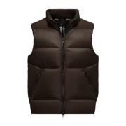 Donsgevulde Vest met Dubbel Materiaal BomBoogie , Brown , Heren