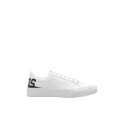 Witte Logo Sneakers Veters Rubberen Zool Gcds , White , Dames