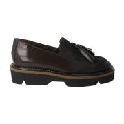 Bruine damesloafer met kwastjes Pertini , Brown , Dames