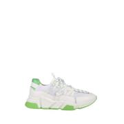 Groene Zool Leren Sneakers Dwrs , White , Dames
