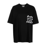 Zwarte Nike Katoenen T-shirt met Swoosh Logo Comme des Garçons , Black...