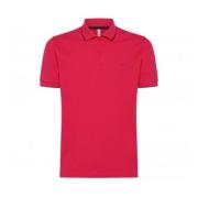 Heren Small Stripe Polo Shirt Sun68 , Pink , Heren