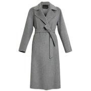 Belted Coats Marina Rinaldi , Gray , Dames