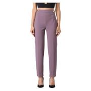 Slim-fit Trousers Elisabetta Franchi , Purple , Dames