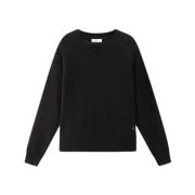 Klassieke Crewneck Sweater Woolrich , Black , Dames