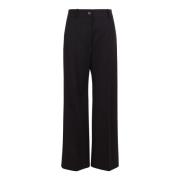 Straight Fit Techwool Trousers Patou , Black , Dames