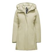 Warsaw Jas - Hooded Parka BomBoogie , Beige , Dames