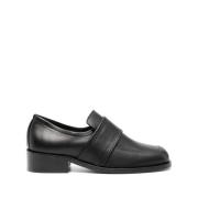 Zwarte platte schoenen van leer By FAR , Black , Dames