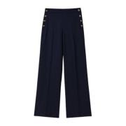 Wijde broek Twinset , Blue , Dames