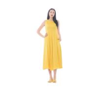 Mouwloze Midi Jurk met Uitsnede op de Rug Max Mara Weekend , Yellow , ...