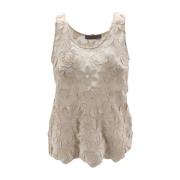 Sleeveless Tops D.Exterior , Beige , Dames