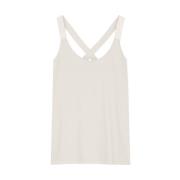 Mouwloze Kruisband Top Summum Woman , Beige , Dames