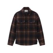 Bruine Woolrich Geruite Overhemdjasje Woolrich , Brown , Heren